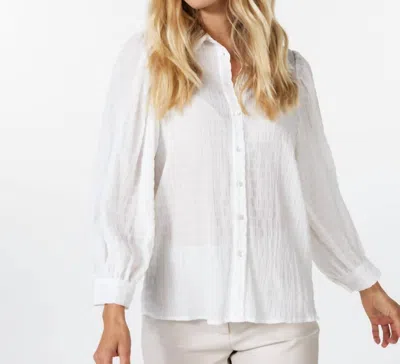 Esqualo Seersucker Blouse In White