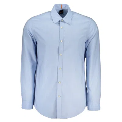 Hugo Boss Cotton Men's Shirt In Blue