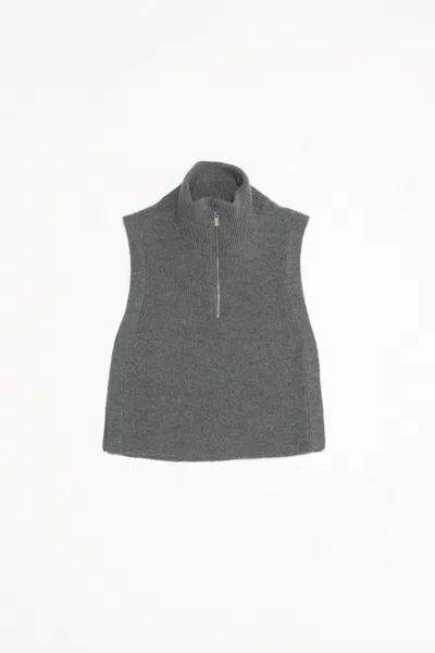 Mod Ref The Renn Vest In Heather In Grey