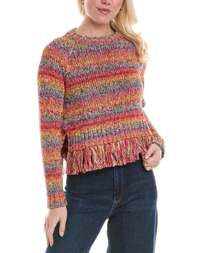 Oscar De La Renta Crocheted Sweater In Multi