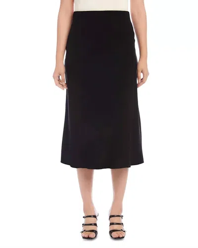Karen Kane Bias Cut Midi Skirt In Black