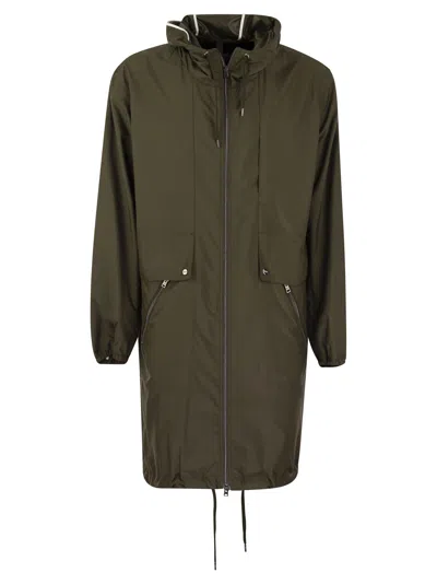 Herno Lightweight Hooded Parka In Military Green