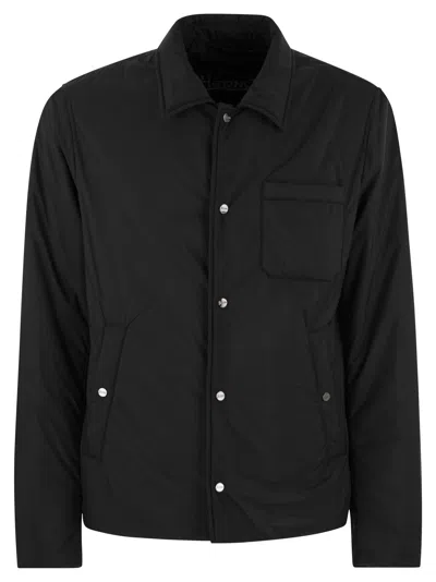 Herno Shirt Cut Jacket In Ecoage In Black