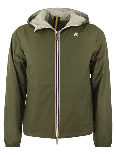 K-way Jake Plus - Reversible Hooded Jacket In Green