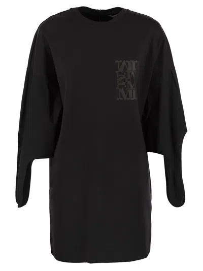 Max Mara Agora Poplin T Shirt Dress In Black