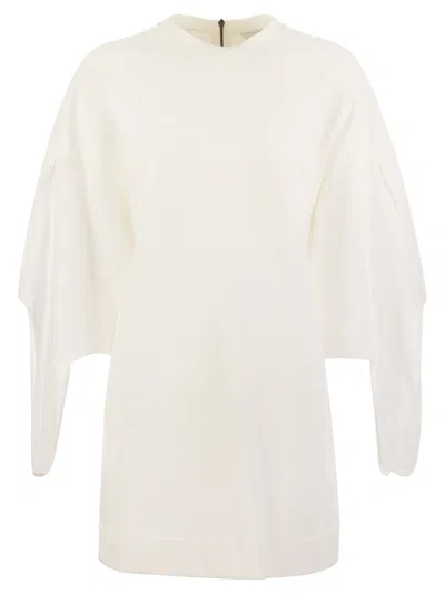 Max Mara Agora Poplin T Shirt Dress In White