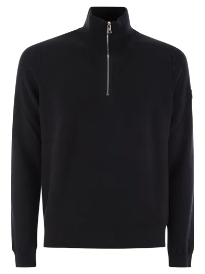 Moncler Ciclista Cotton & Cashmere Sweater In Blue
