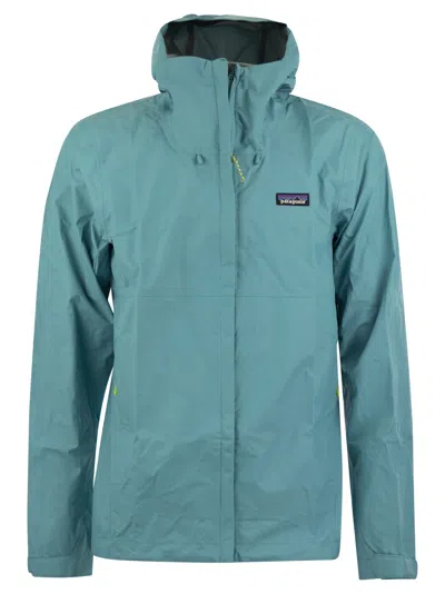 Patagonia Nylon Rainproof Jacket In Light Blue