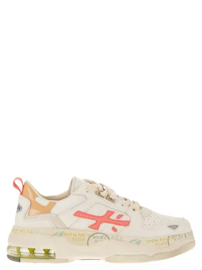 Premiata Draked 310 - Trainers In White/pink