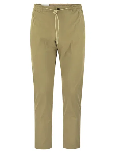 Pt Pantaloni Torino "omega" Trousers In Technical Fabric In Green