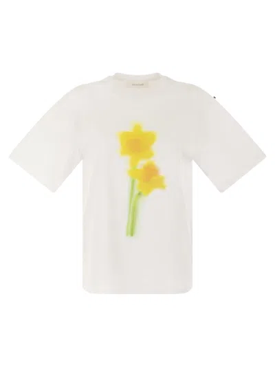 Sportmax Nebbie T Shirt With Print In White