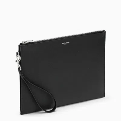 Saint Laurent Black Leather Ipad Holder Men