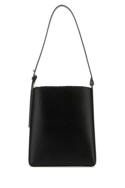 Apc A.p.c. Woman Black Leather Virginie Shoulder Bag