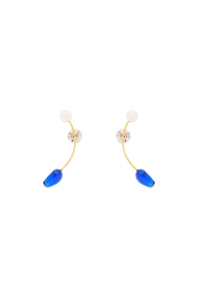 Dries Van Noten Earrings With Pearls And Stones Women In Multicolor