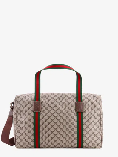 Gucci Woman Duffle Bag Woman Beige Travel Bags In Cream