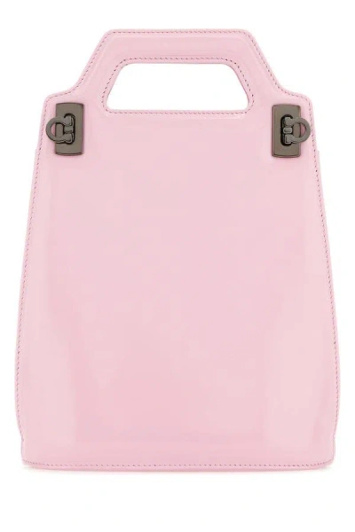 Ferragamo Salvatore  Woman Pink Leather Mini Wanda Handbag