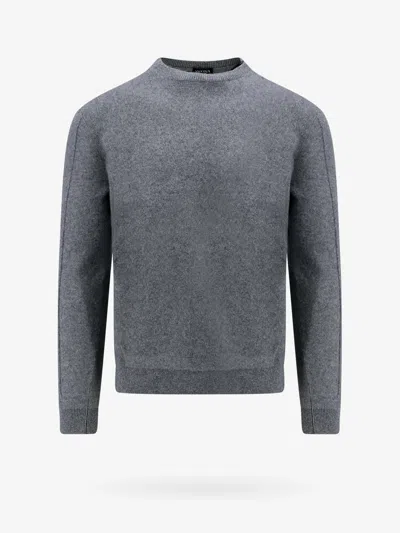 Zegna Man Sweater Man Grey Knitwear In Gray