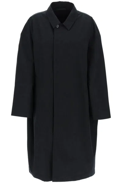 Lemaire Drop Shoulder Trench Coat In Black