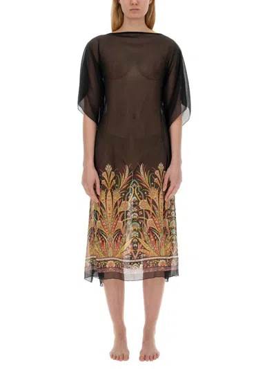 Etro Caftan With Print In Multicolour