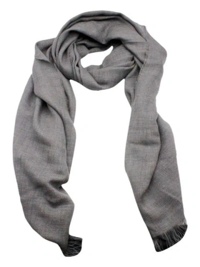 Fabiana Filippi Wool Scarf Embellished With Small Micro Sequins Measuring 140 X 200 Cm In Grey