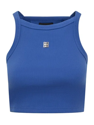 Givenchy Cropped Tank Top In Blue