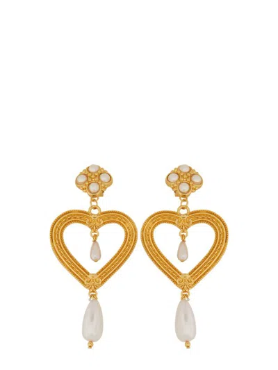 Moschino Earrings Heart In Multicolour