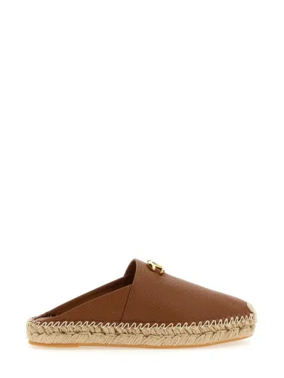 Valentino Garavani Vlogo Moon Mule In Mid Brown