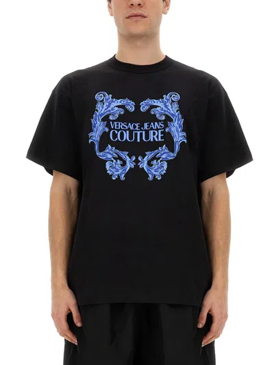 Versace Jeans Couture Cotton T-shirt In Black