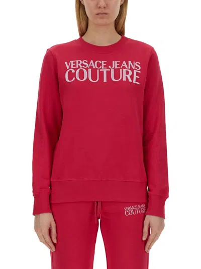 Versace Jeans Couture Sweaters In Fuchsia