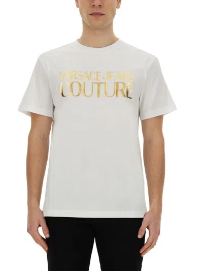Versace Jeans Couture T-shirt With Logo In White