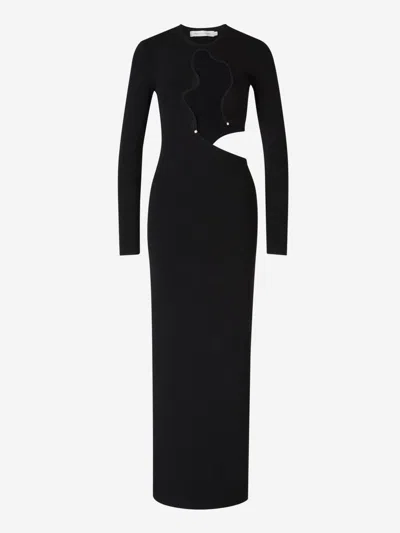 Christopher Esber Salacia Wire Cutout Maxi Dress In Black