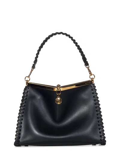 Etro Leather Vela Shoulder Bag In Nero