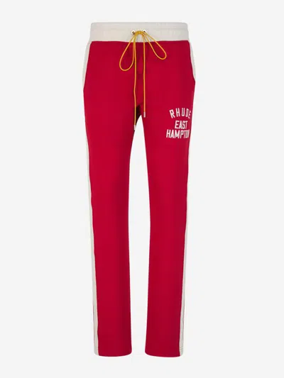 Rhude East Hamptons Joggers Trousers In Contrast Embroidered Logo On The Front