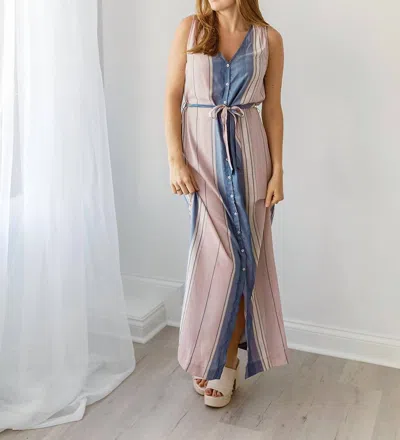 Splendid Kayla Maxi Dress In Patina Stripe In Multi