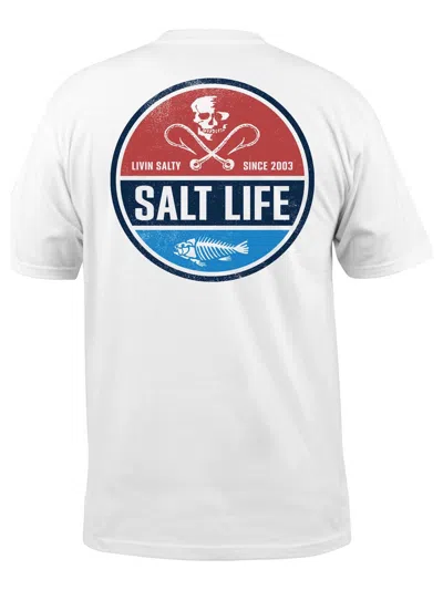 Salt Life High Seas Mens Cotton Graphic T-shirt In White
