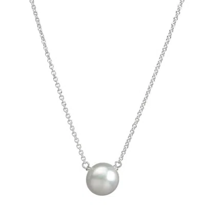 Dogeared I Love Mom Pearl Necklace In Silver