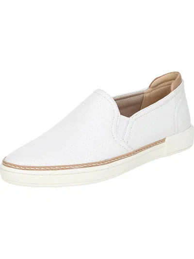 Naturalizer Jade Womens Leather Slip-on Sneakers In White