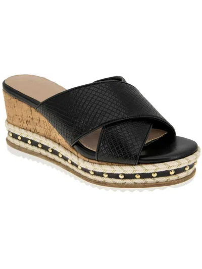 Bcbgeneration Habiana Womens Faux Leather Studded Espadrilles In Multi