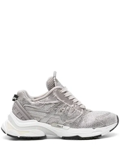 Ash Racer Strass Sneakers In Silver