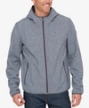 Tommy Hilfiger Men's Hooded Soft Shell Jacket In Charcoal