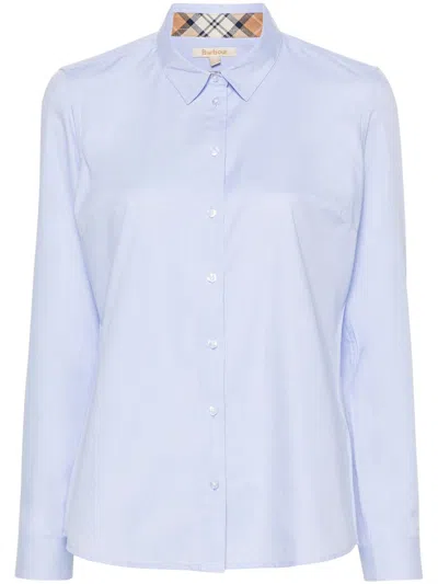 Barbour Derwent Shirt Clothing In Bl17 Pale Blue/primrose Hessian