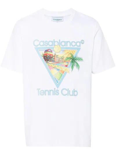 Casablanca T-shirt With Graphic Print In White