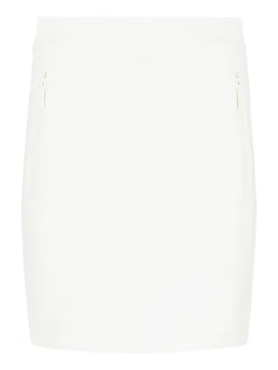 Emporio Armani Cotton Mini Skirt In White