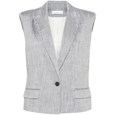 Iro Peak-lapels Interwoven Waistcoat In Black