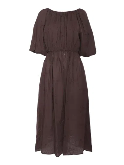 Ballantyne Midi Dress In Brown