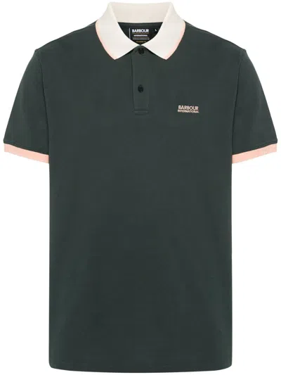 Barbour Howall Polo Clothing In Gn83 Forest River