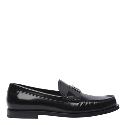 Dolce & Gabbana Leather Loafers In Black