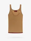 Gucci Fine Rib Tank Top In Beige