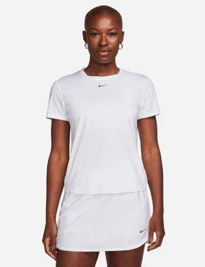 Nike One Classic Dri-fit Short-sleeve Top In White