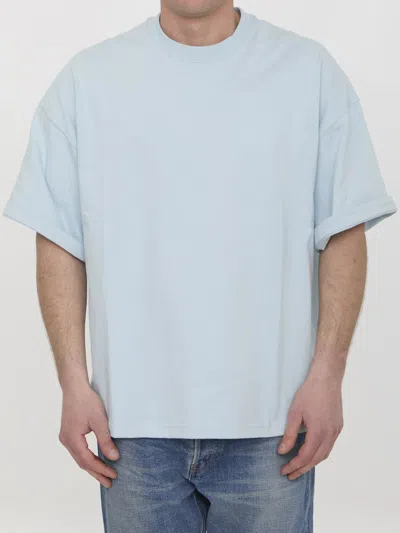 Bottega Veneta Cotton T-shirt In Light Blue